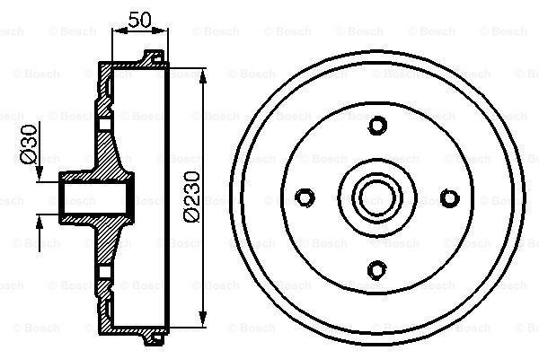 BOSCH 0 986 477 030 Tamburo freno-Tamburo freno-Ricambi Euro