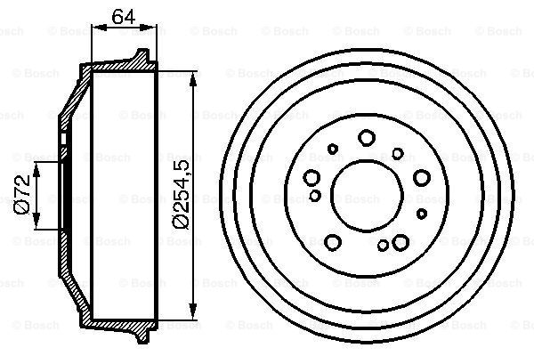 BOSCH 0 986 477 031 fékdob