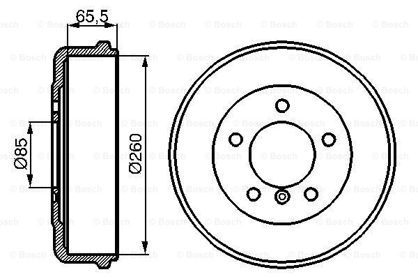 BOSCH 0 986 477 038 Tamburo freno-Tamburo freno-Ricambi Euro