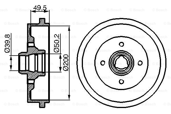 BOSCH 0 986 477 041 Brake Drum