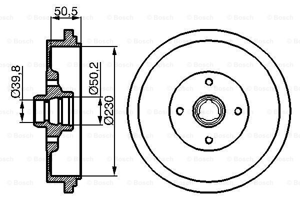 BOSCH 0 986 477 042 Brake Drum