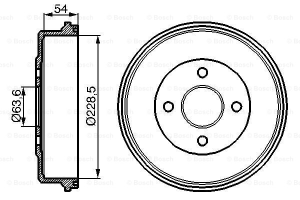 BOSCH 0 986 477 051 Tamburo freno-Tamburo freno-Ricambi Euro