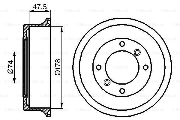 BOSCH 0 986 477 062 Tamburo freno-Tamburo freno-Ricambi Euro