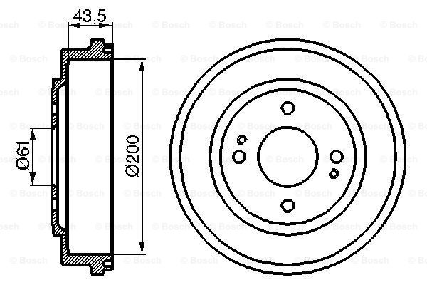 BOSCH 0 986 477 081 Brake Drum