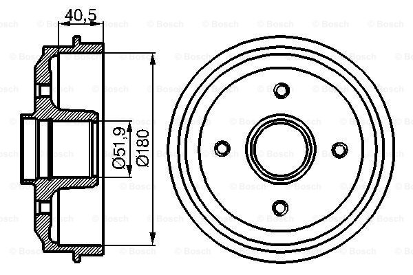 BOSCH 0 986 477 095 Brake Drum