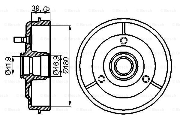 BOSCH 0 986 477 097 Brake Drum