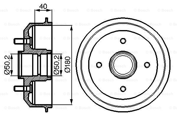 BOSCH 0 986 477 099 Tamburo freno-Tamburo freno-Ricambi Euro