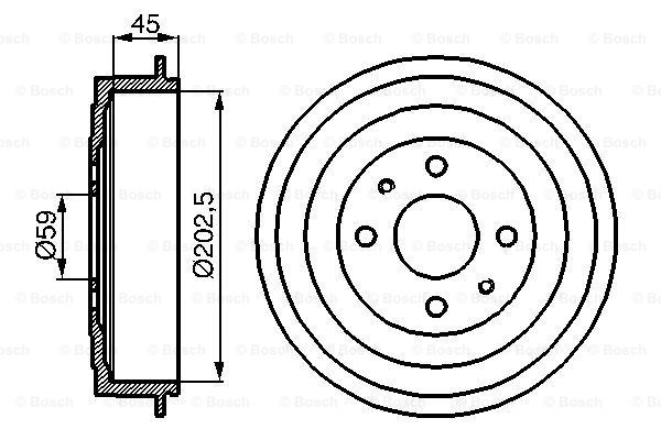 BOSCH 0 986 477 109 Brake Drum