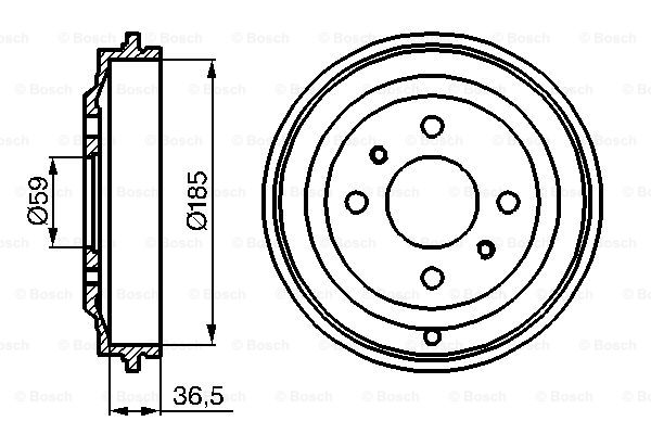 BOSCH 0 986 477 125 Tamburo freno-Tamburo freno-Ricambi Euro