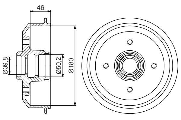 BOSCH 0 986 477 150 Tamburo freno-Tamburo freno-Ricambi Euro