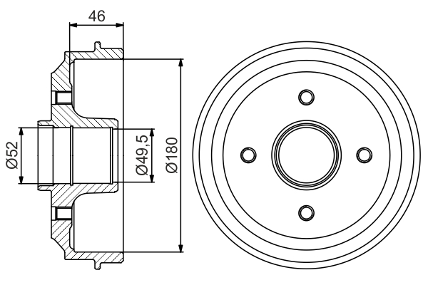 BOSCH 0 986 477 155 Tamburo freno-Tamburo freno-Ricambi Euro