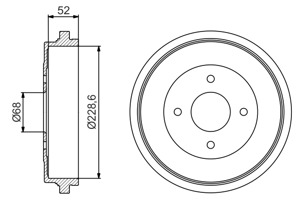 BOSCH 0 986 477 158 Brake Drum