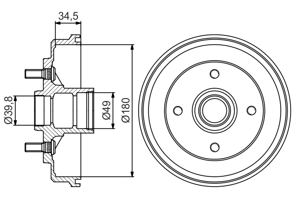 BOSCH 0 986 477 159 Tamburo freno-Tamburo freno-Ricambi Euro