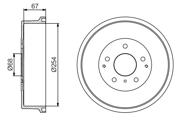 BOSCH 0 986 477 162 Tamburo freno-Tamburo freno-Ricambi Euro