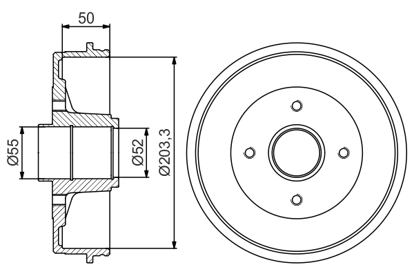 BOSCH 0 986 477 171 Tamburo freno-Tamburo freno-Ricambi Euro