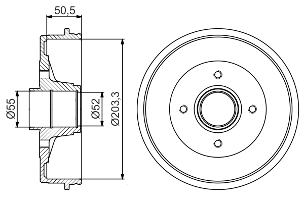 BOSCH 0 986 477 172 Tamburo freno-Tamburo freno-Ricambi Euro