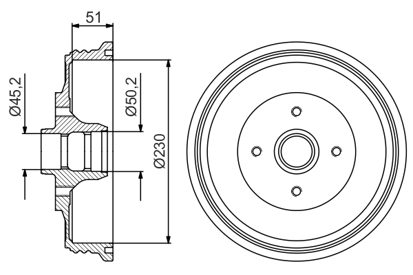 BOSCH 0 986 477 178 Tamburo freno-Tamburo freno-Ricambi Euro