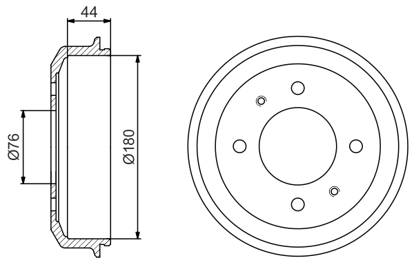 BOSCH 0 986 477 182 Brake Drum