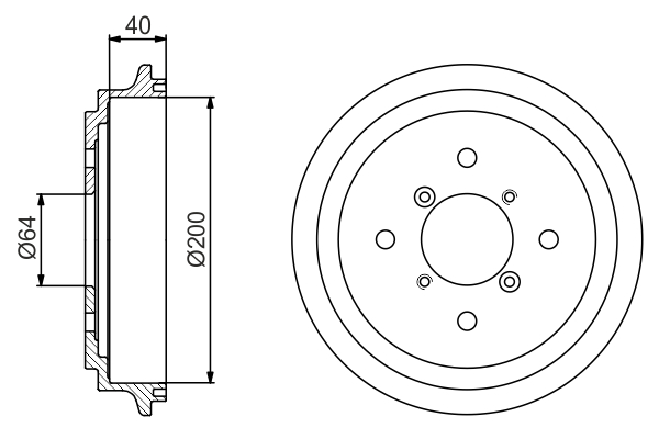 BOSCH 0 986 477 188 Tamburo freno-Tamburo freno-Ricambi Euro