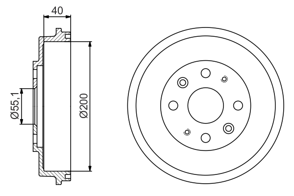 BOSCH 0 986 477 191 Tamburo freno-Tamburo freno-Ricambi Euro