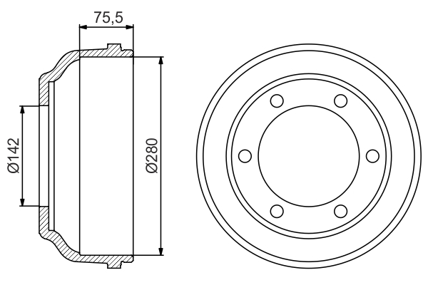 BOSCH 0 986 477 195 Tamburo freno-Tamburo freno-Ricambi Euro