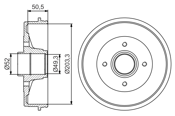 BOSCH 0 986 477 197 Tamburo freno-Tamburo freno-Ricambi Euro