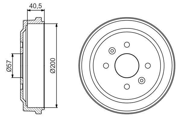 BOSCH 0 986 477 225 Tamburo freno-Tamburo freno-Ricambi Euro