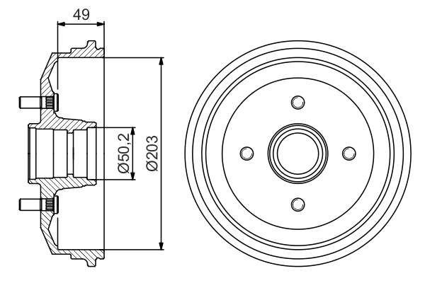 BOSCH 0 986 477 226 Tamburo freno-Tamburo freno-Ricambi Euro