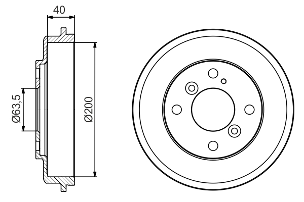 BOSCH 0 986 477 240 Tamburo freno-Tamburo freno-Ricambi Euro