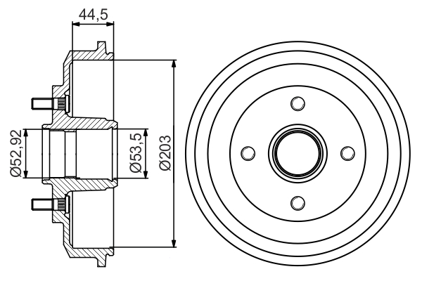 BOSCH 0 986 477 266 Tamburo freno-Tamburo freno-Ricambi Euro