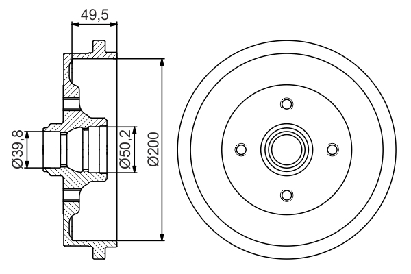 BOSCH 0 986 477 267 Tamburo freno-Tamburo freno-Ricambi Euro