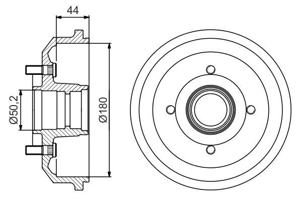 BOSCH 0 986 477 269 Brake Drum