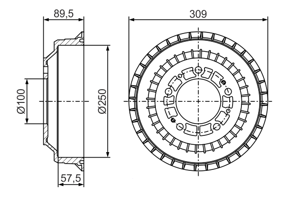 BOSCH 0 986 477 271 fékdob