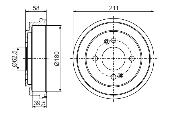 BOSCH 0 986 477 278 Brake Drum