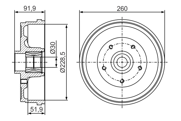 BOSCH 0 986 477 283 Tamburo freno-Tamburo freno-Ricambi Euro