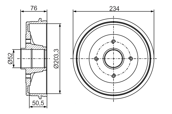 BOSCH 0 986 477 289 Tamburo freno-Tamburo freno-Ricambi Euro