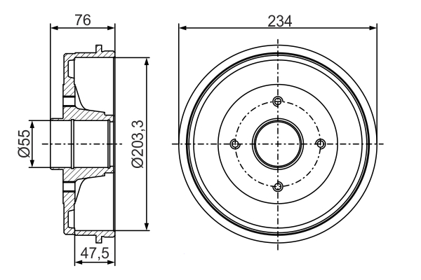 BOSCH 0 986 477 290 Tamburo freno-Tamburo freno-Ricambi Euro