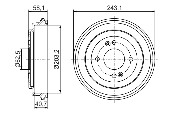 BOSCH 0 986 477 298 Tamburo freno-Tamburo freno-Ricambi Euro