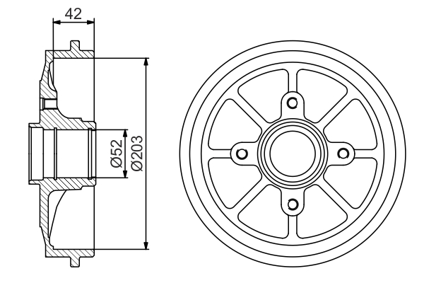 BOSCH 0 986 477 303 Tamburo freno-Tamburo freno-Ricambi Euro