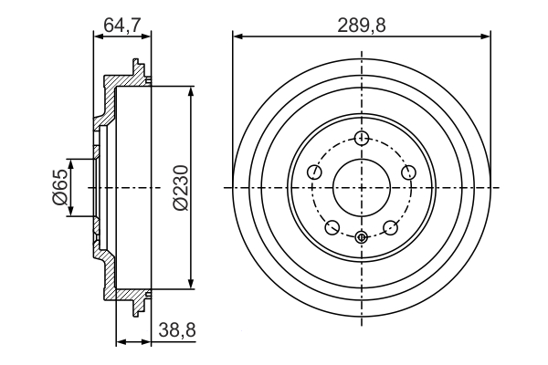 BOSCH 0 986 477 307 Tamburo freno-Tamburo freno-Ricambi Euro