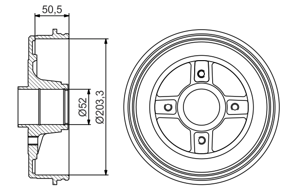 BOSCH 0 986 477 308 Tamburo freno-Tamburo freno-Ricambi Euro