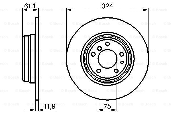 BOSCH 0 986 478 095 féktárcsa