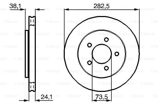 BOSCH 0 986 478 109 féktárcsa