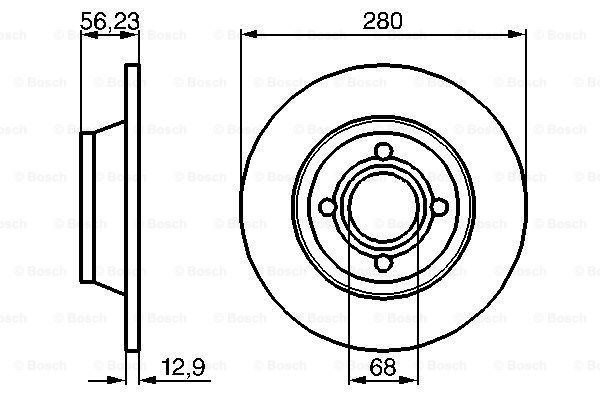 BOSCH 0 986 478 131 Discofreno-Discofreno-Ricambi Euro