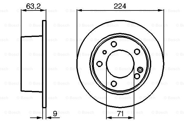 BOSCH 0 986 478 141 féktárcsa