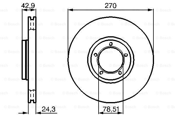 BOSCH 0 986 478 166 Discofreno-Discofreno-Ricambi Euro