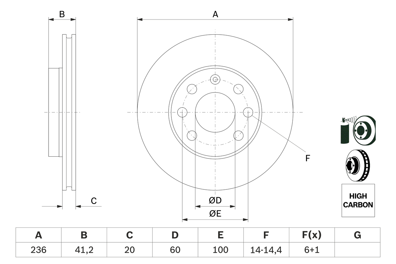 BOSCH 0 986 478 192 Discofreno-Discofreno-Ricambi Euro