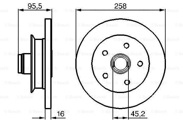 BOSCH 0 986 478 224 Discofreno-Discofreno-Ricambi Euro