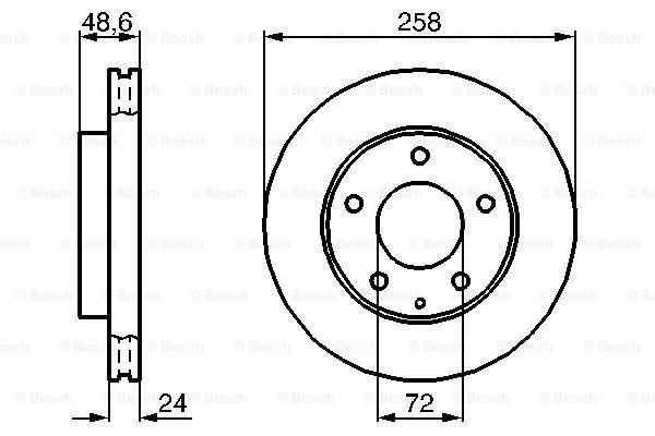 BOSCH 0 986 479 B25 Discofreno-Discofreno-Ricambi Euro