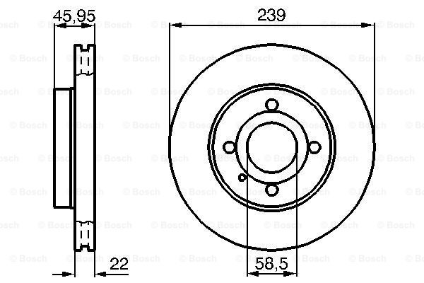 BOSCH 0 986 478 228 Brake Disc